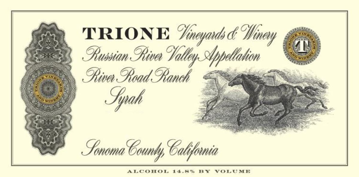 Trione Syrah 2012 Front Label
