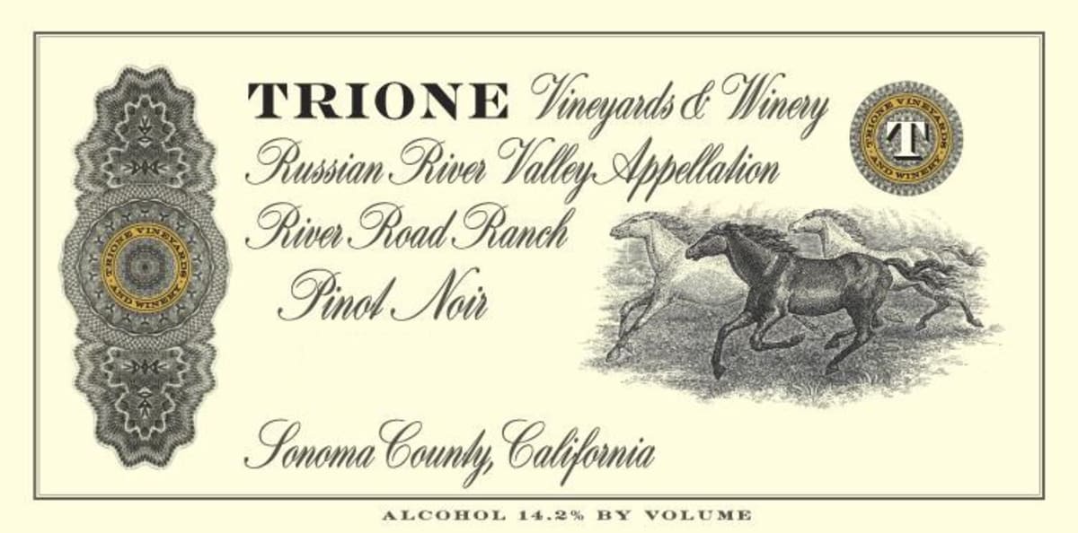 Trione Pinot Noir 2012 Front Label