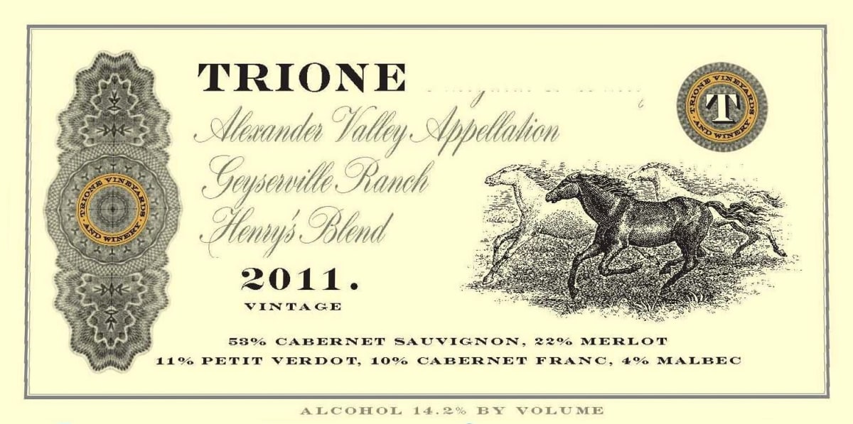 Trione Henrys 2011 Front Label