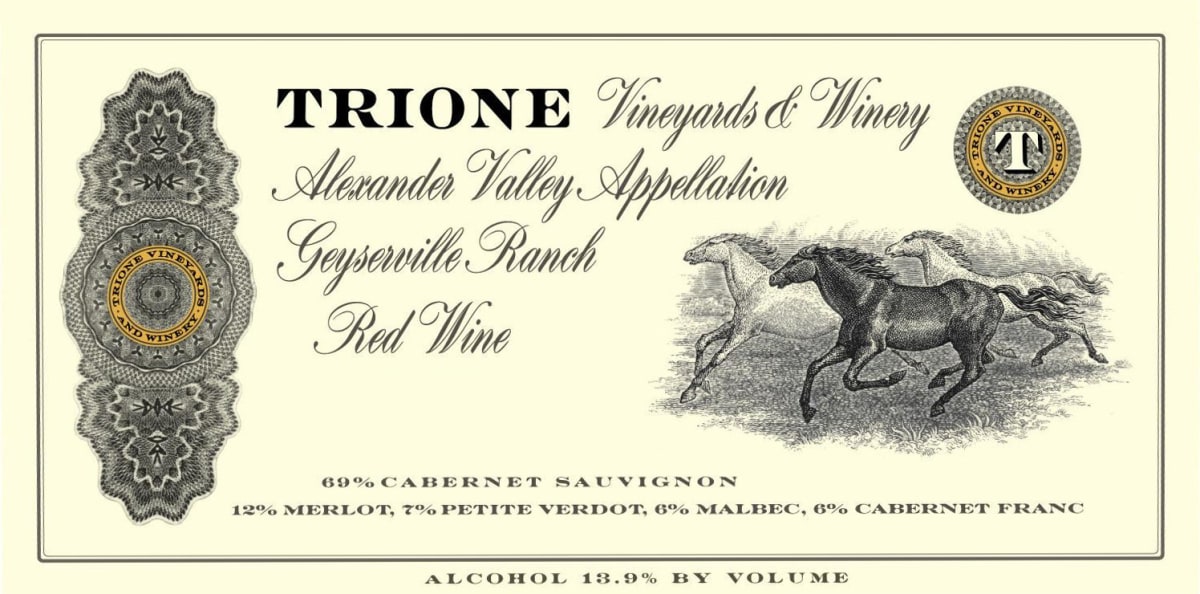 Trione Geyserville Ranch 2010 Front Label