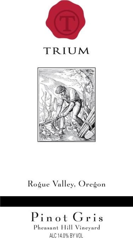 Trium Wines Pinot Gris 2015 Front Label