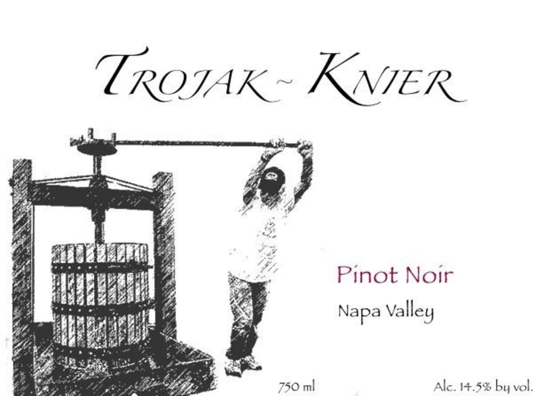 Trojak-Knier Winery Pinot Noir 2013 Front Label