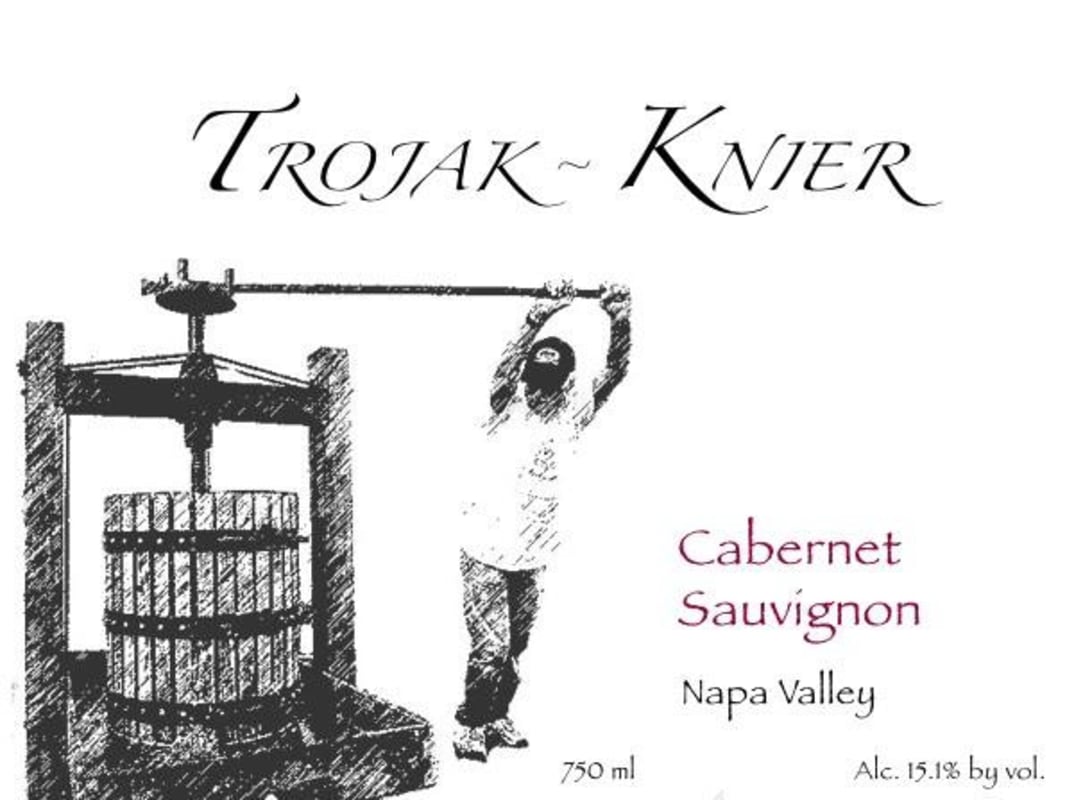 Trojak-Knier Winery Cabernet Sauvignon 2012 Front Label