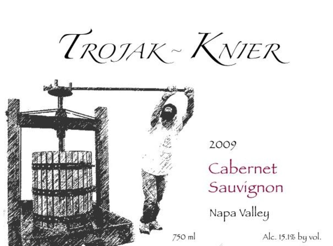 Trojak-Knier Winery Cabernet Sauvignon 2009 Front Label