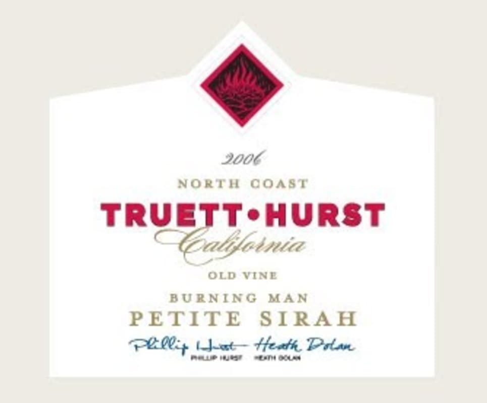 Truett Hurst Burning Man Old Vine Petite Sirah 2006 Front Label
