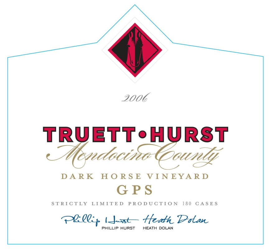 Truett Hurst Dark Horse Vineyard GPS 2006 Front Label