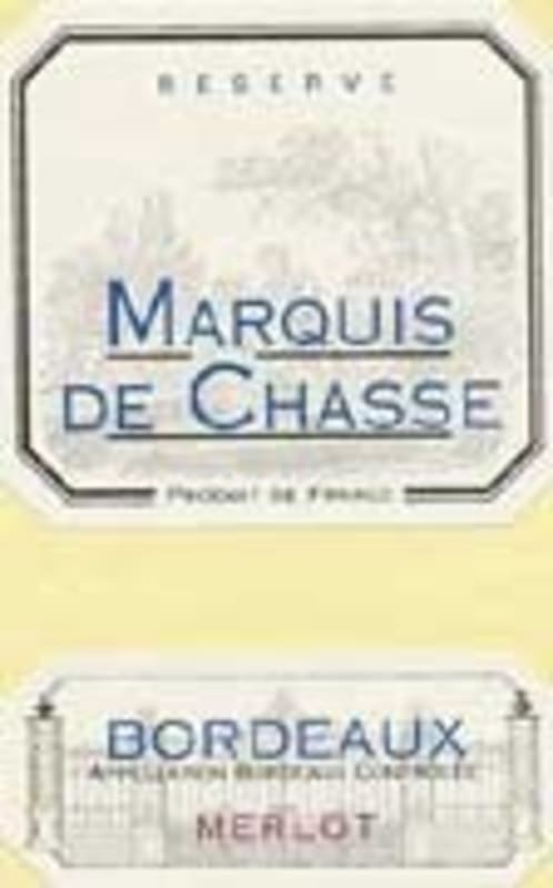 Marquis de Chasse Bordeaux Rouge Reserve 2001 Front Label
