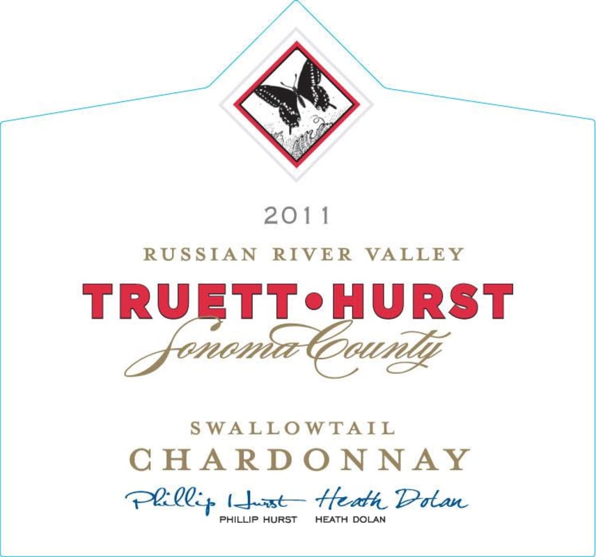 Truett Hurst Swallowtail Chardonnay 2011 Front Label