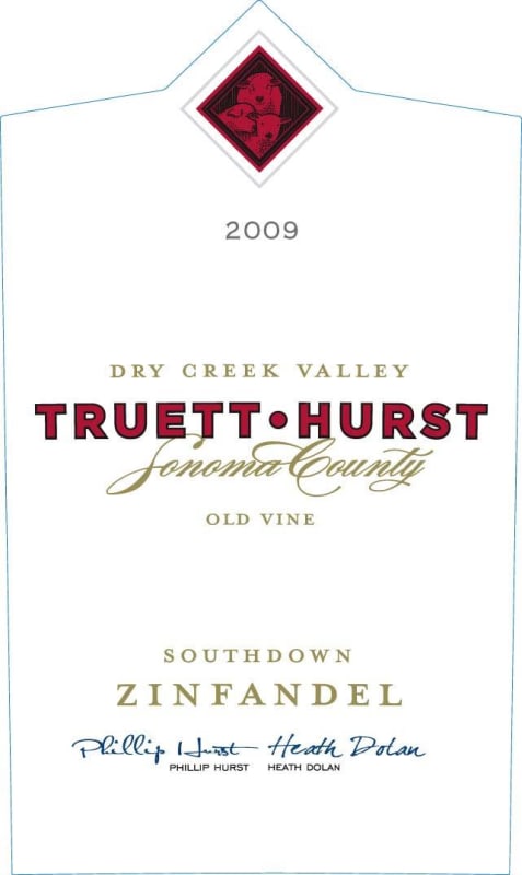 Truett Hurst Southdown Old Vine Zinfandel 2009 Front Label