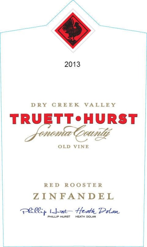 Truett Hurst Red Rooster Old Vine Zinfandel 2013 Front Label