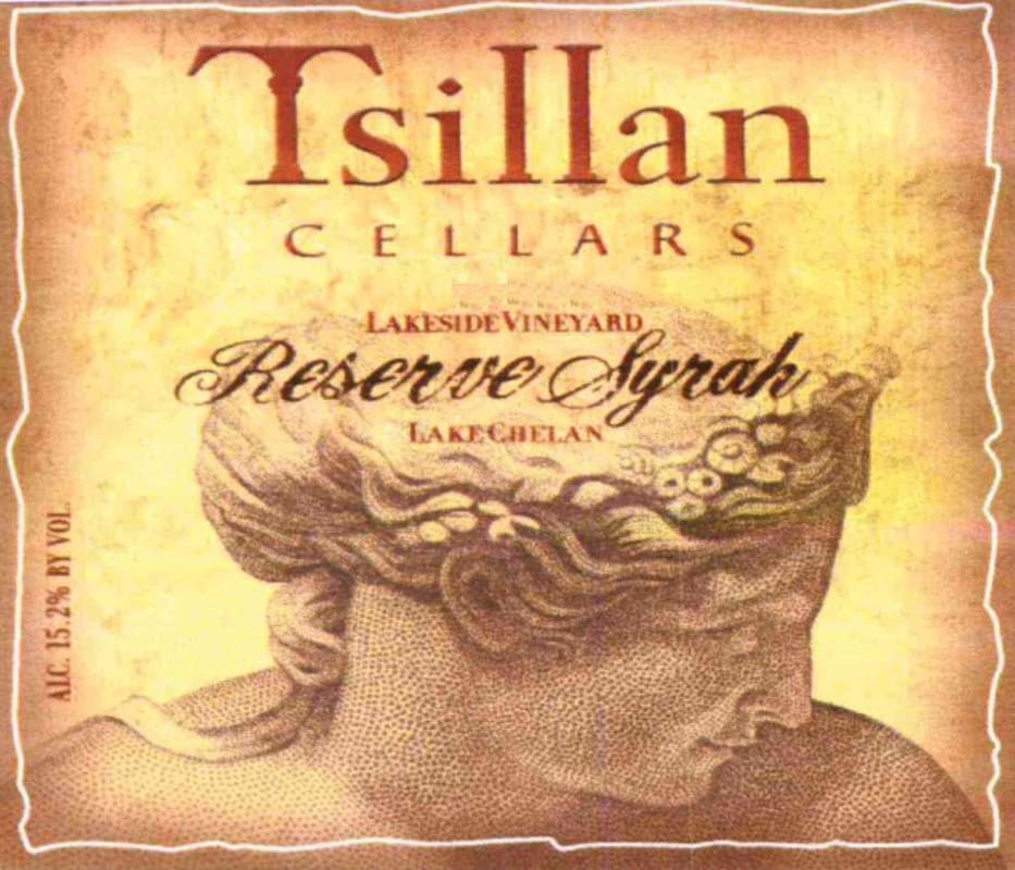 Tsillan Cellars Reserve Estate Syrah 2009 Front Label