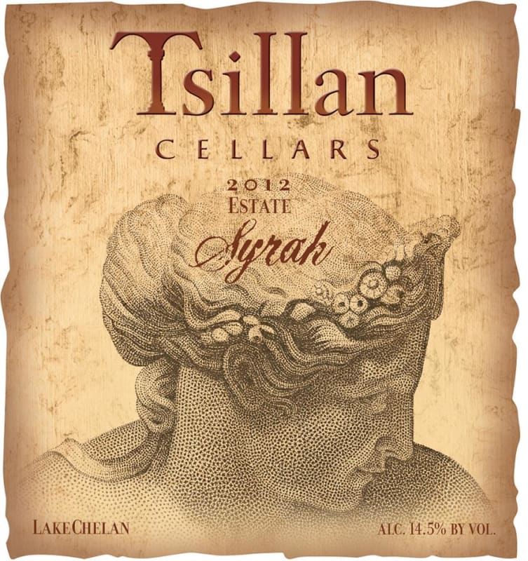 Tsillan Cellars Lakeside Vineyard Syrah 2012 Front Label