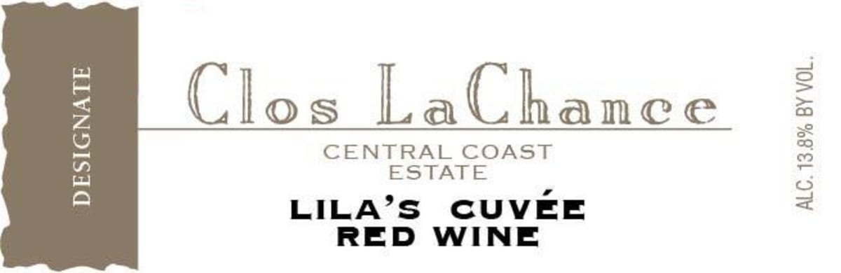 Clos LaChance Lila's Cuvee Red Wine 2012 Front Label