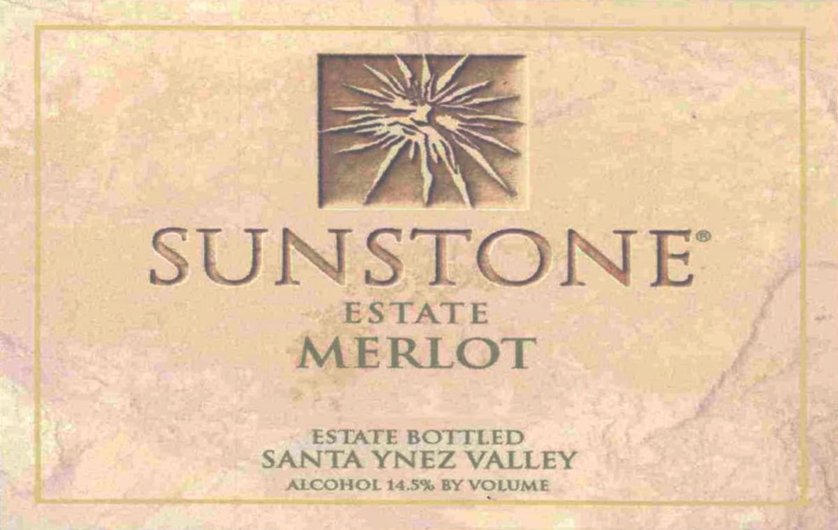 Sunstone Merlot 2005 Front Label