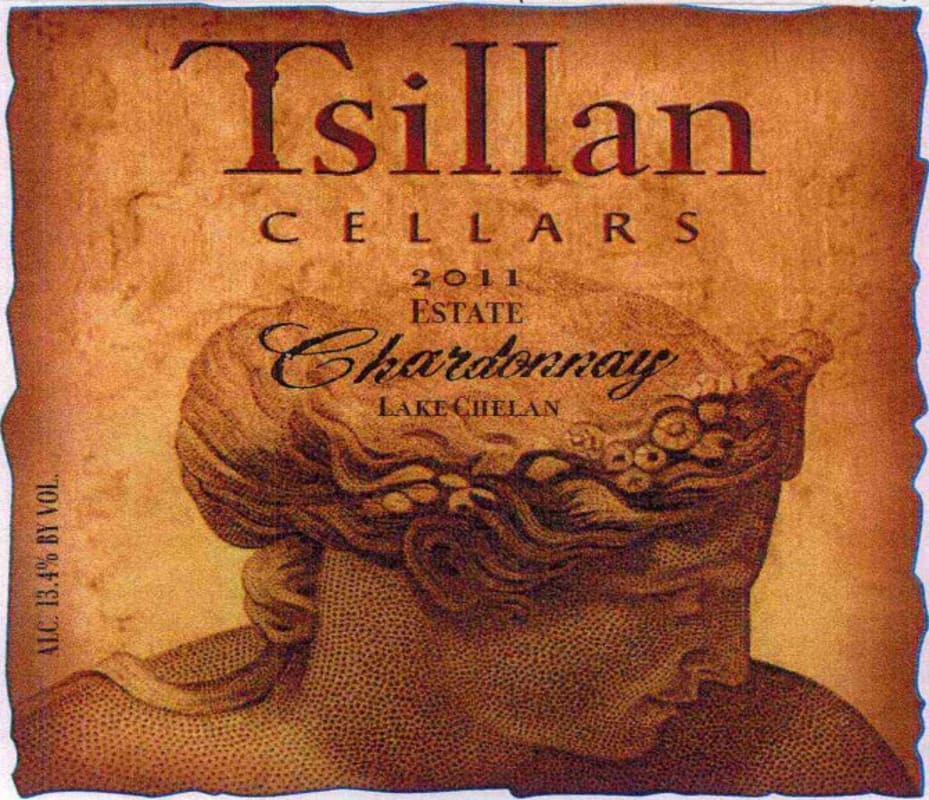 Tsillan Cellars Estate Chardonnay 2011 Front Label