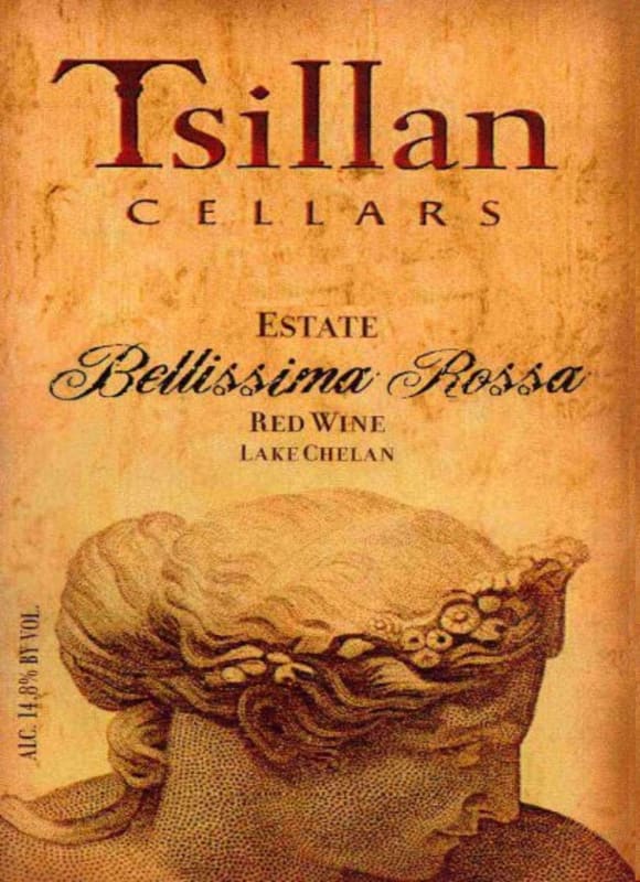 Tsillan Cellars Estate Bellisima Rossa 2011 Front Label