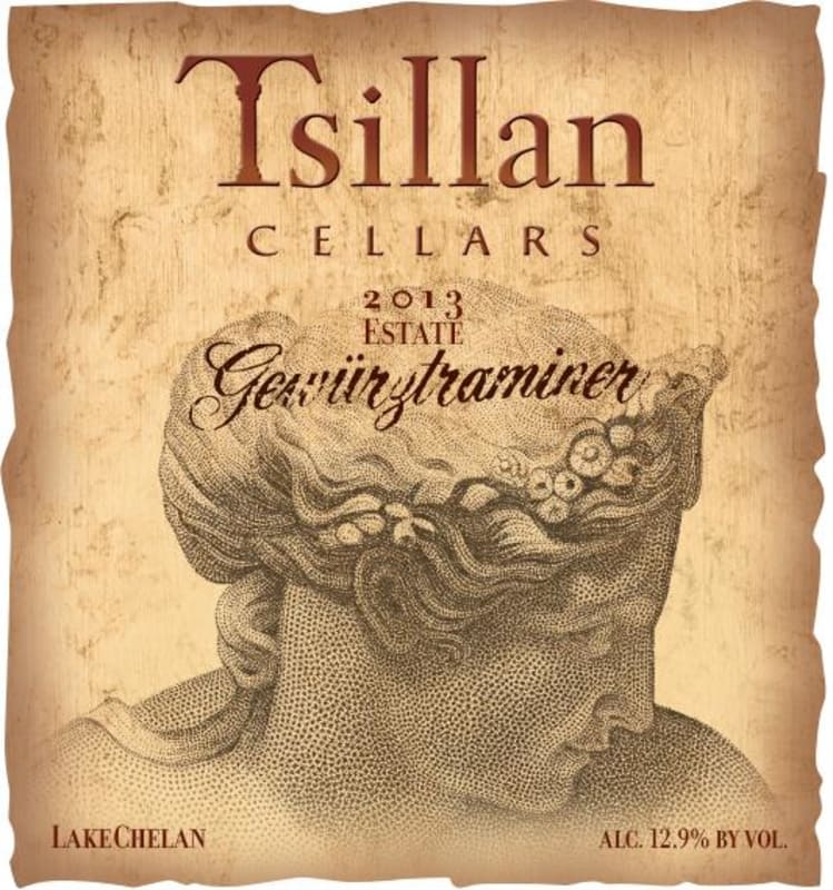 Tsillan Cellars Estate Gewurztraminer 2013 Front Label