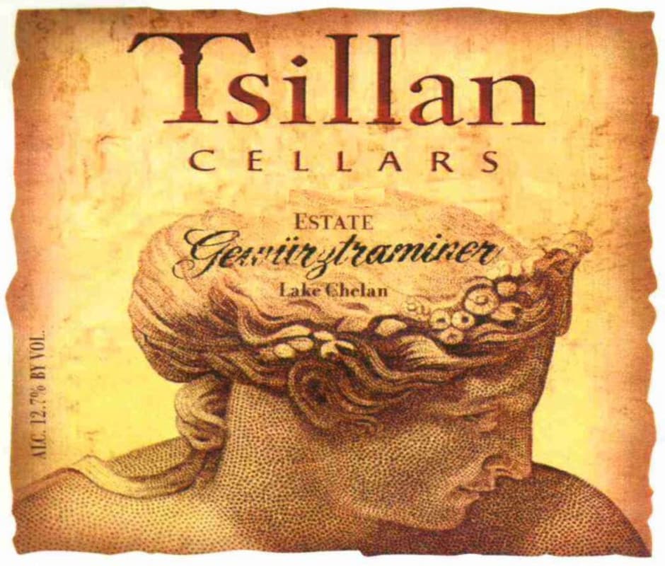 Tsillan Cellars Estate Gewurztraminer 2010 Front Label