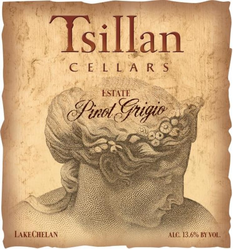 Tsillan Cellars Estate Pinot Grigio 2014 Front Label