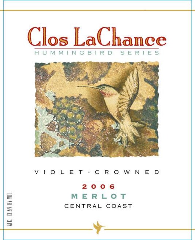 Clos LaChance Violet-Crowned Merlot 2006 Front Label