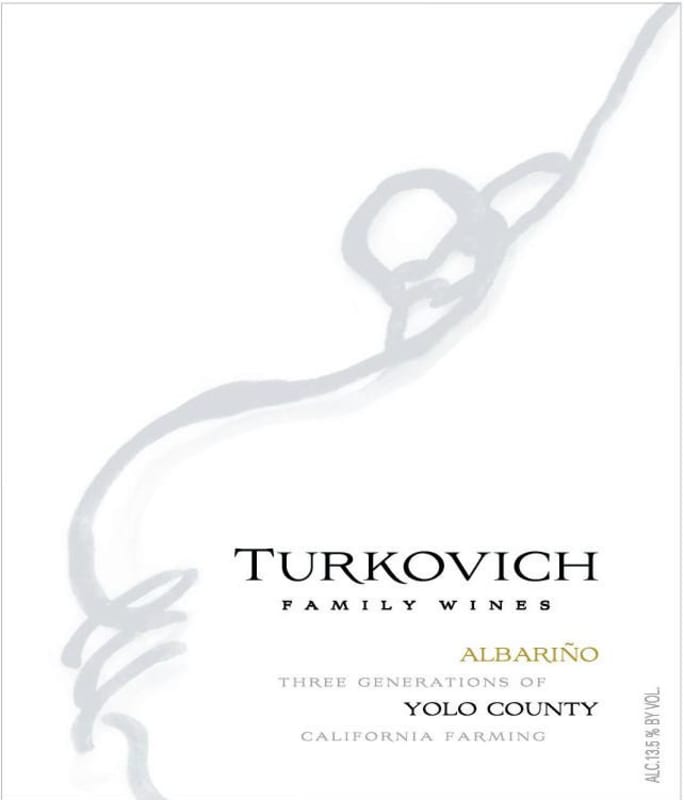 Turkovich Family Wines Albarino 2015 Front Label