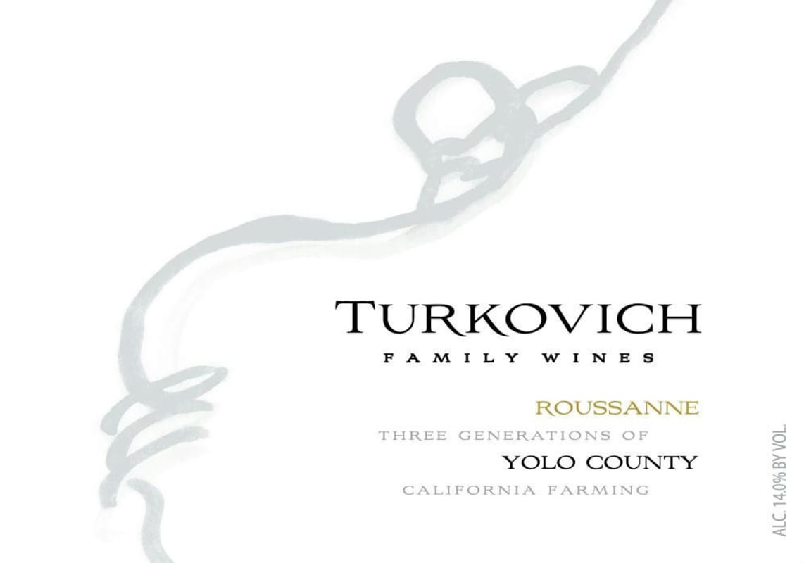 Turkovich Family Wines Roussanne 2015 Front Label
