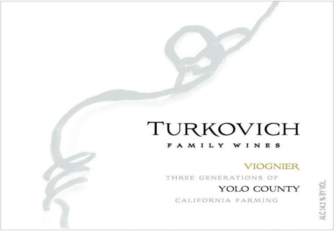 Turkovich Family Wines Viognier 2015 Front Label
