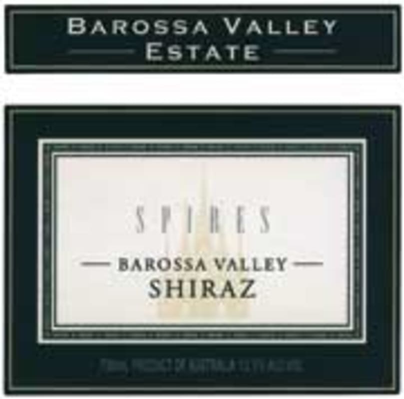 Barossa Valley Estate Spires Shiraz 2001 Front Label