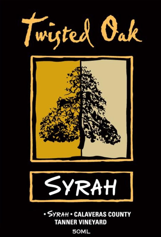 Twisted Oak Winery Tanner Vineyard Syrah 2007 Front Label