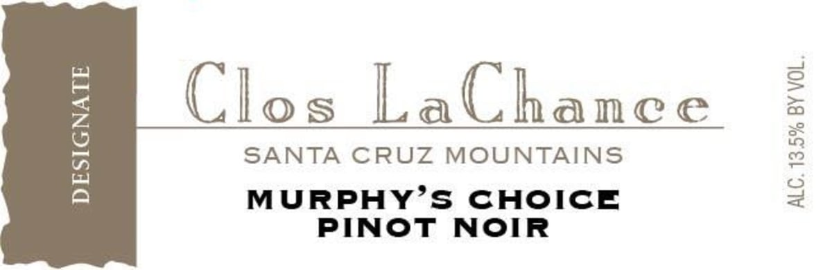 Clos LaChance Murphy's Choice Pinot Noir 2012 Front Label