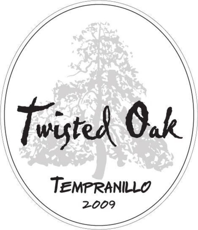 Twisted Oak Winery Tempranillo 2009 Front Label