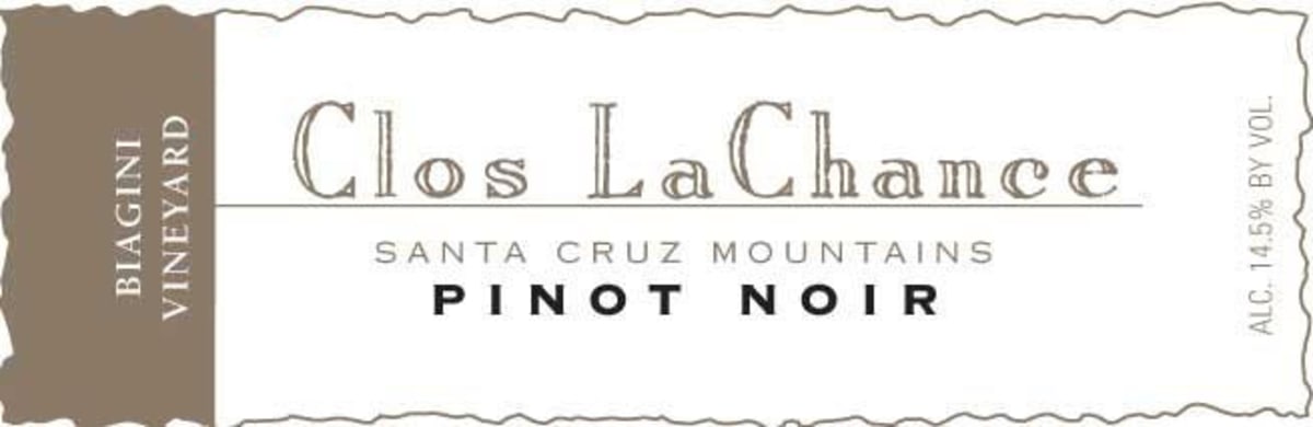 Clos LaChance Biagini Vineyard Pinot Noir 2007 Front Label