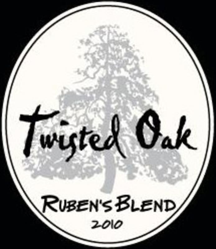 Twisted Oak Winery Rubens Blend 2010 Front Label