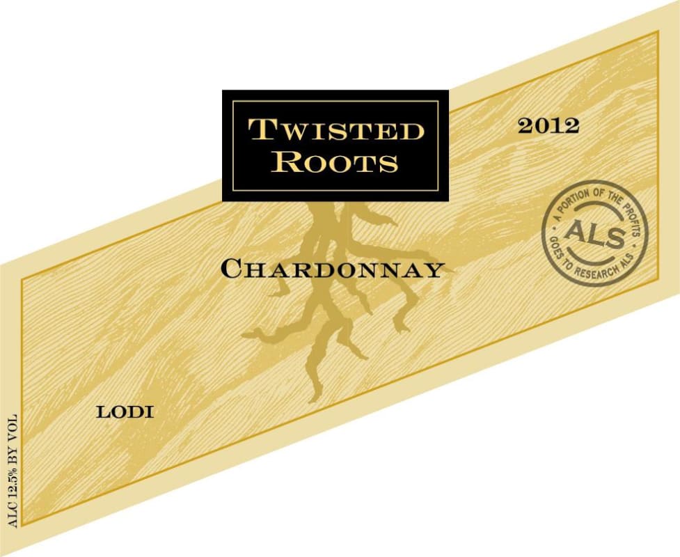 Twisted Roots Wine Chardonnay 2012 Front Label