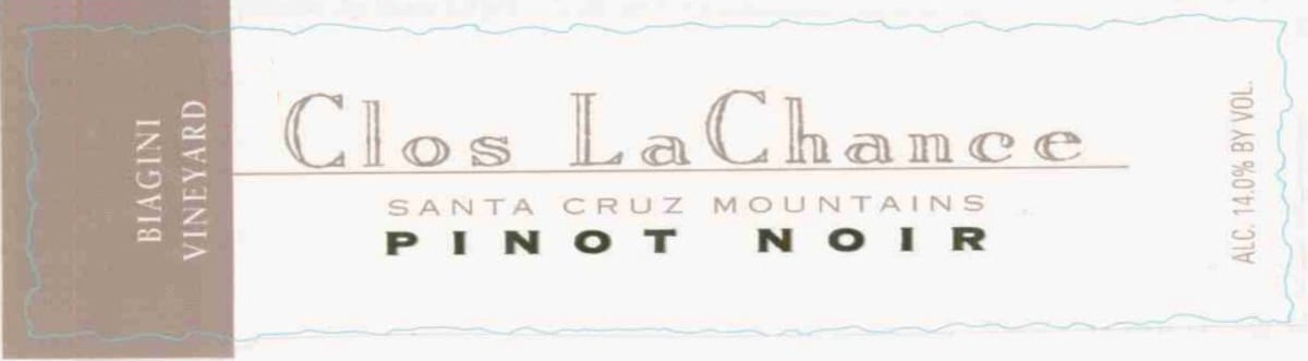 Clos LaChance Biagini Vineyard Pinot Noir 2004 Front Label