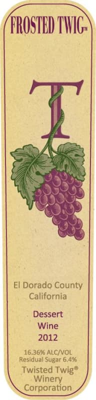 Twisted Twig Winery Frosted Twig White 2012 Front Label