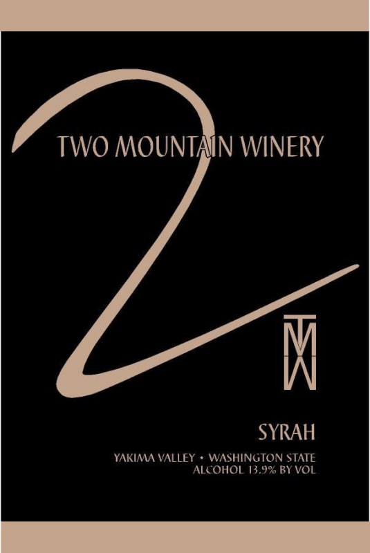 Two Mountain Winery Syrah 2013 Front Label