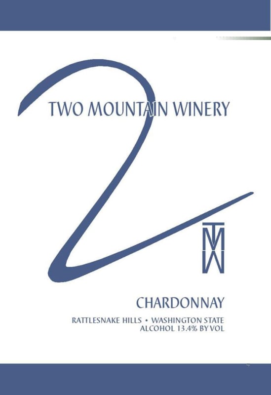 Two Mountain Winery Chardonnay 2014 Front Label