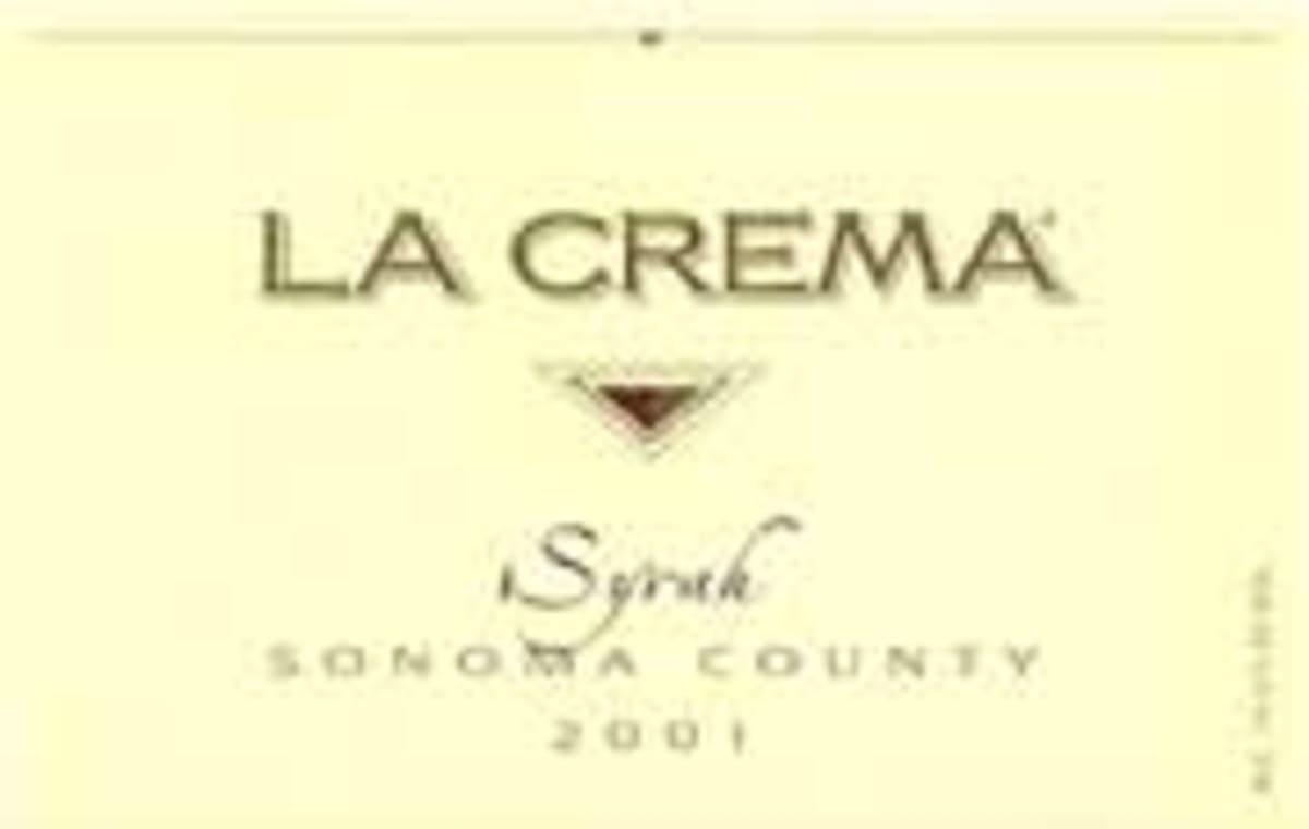 La Crema Syrah 2001 Front Label