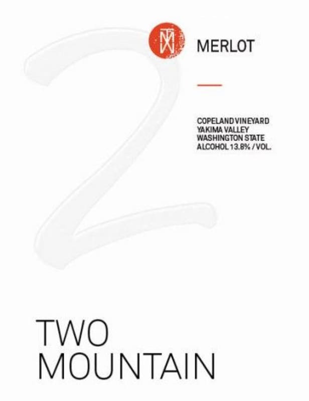 Two Mountain Winery Merlot 2013 Front Label