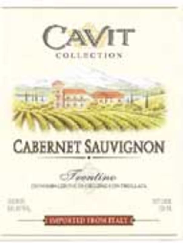 Cavit Cabernet Sauvignon 2001 Front Label