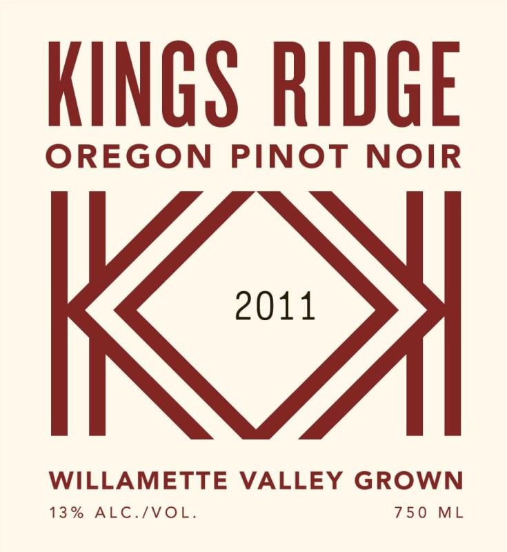 Union Wine Co Kings Ridge Pinot Noir 2011 Front Label