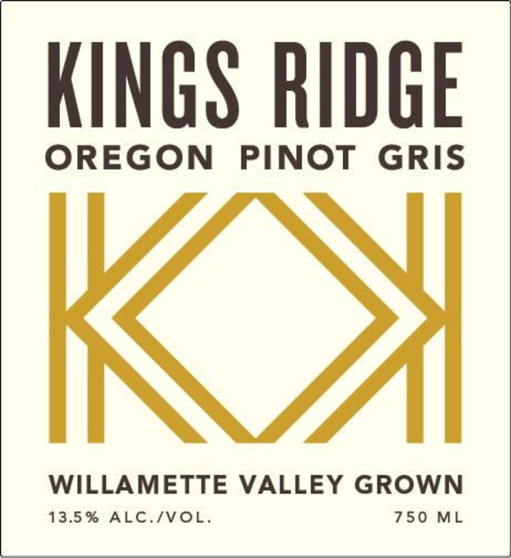 Union Wine Co Kings Ridge Pinot Gris 2013 Front Label