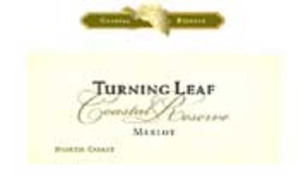 Turning Leaf Coastal Reserve Merlot 2001 Front Label