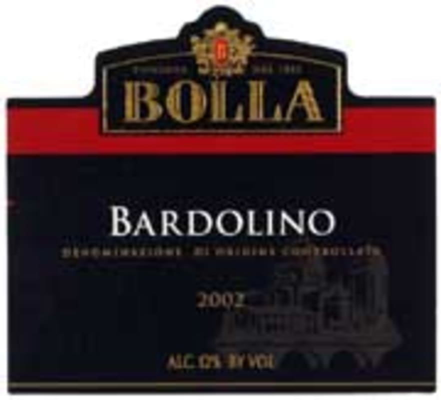 Bolla Bardolino 2002 Front Label