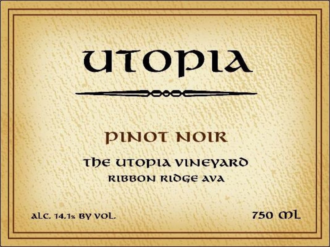 Utopia Vineyard Pinot Noir 2012 Front Label