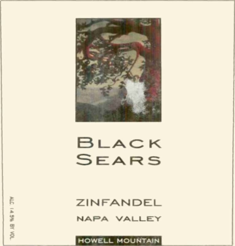 Black Sears Estate Zinfandel 2002 Front Label