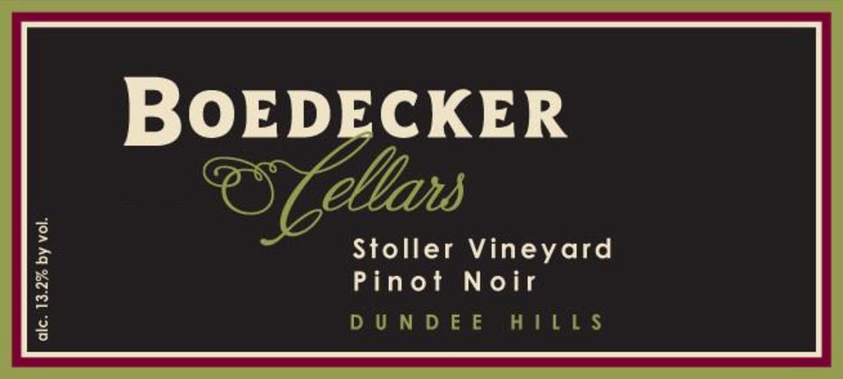 Boedecker Cellars Stoller Vineyard Pinot Noir 2011 Front Label