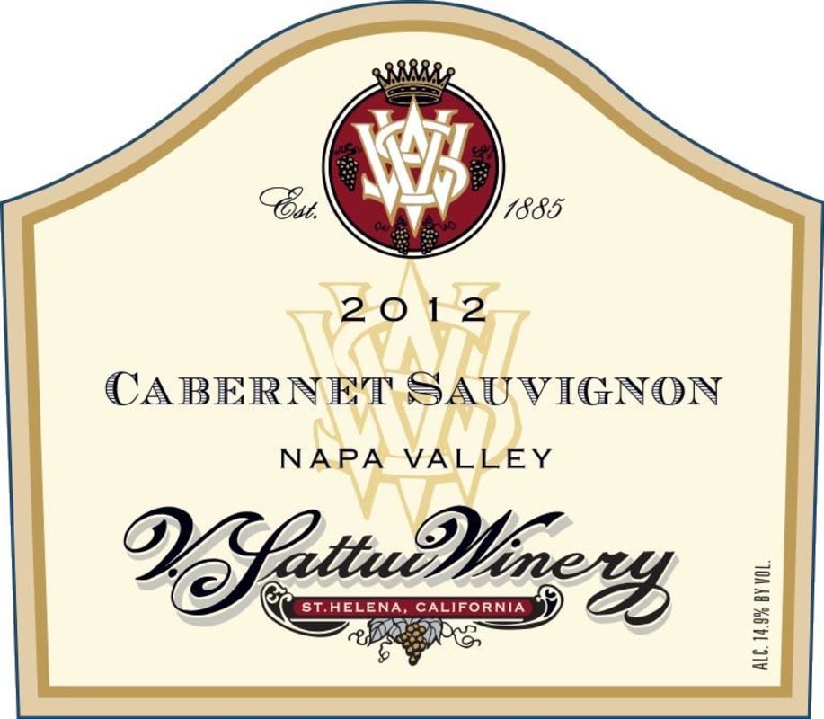 V. Sattui Cabernet Sauvignon 2012 Front Label