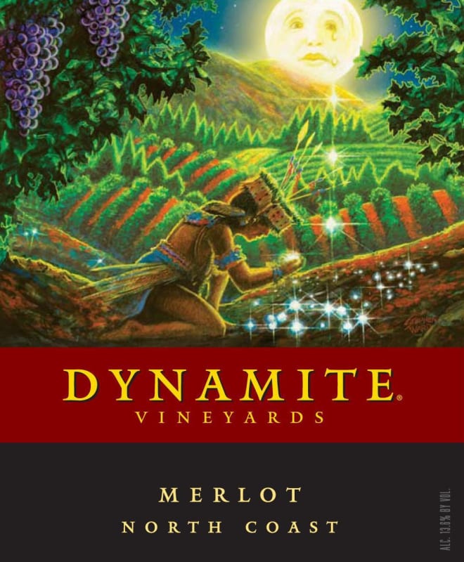 Dynamite Vineyards Merlot 2014 Front Label